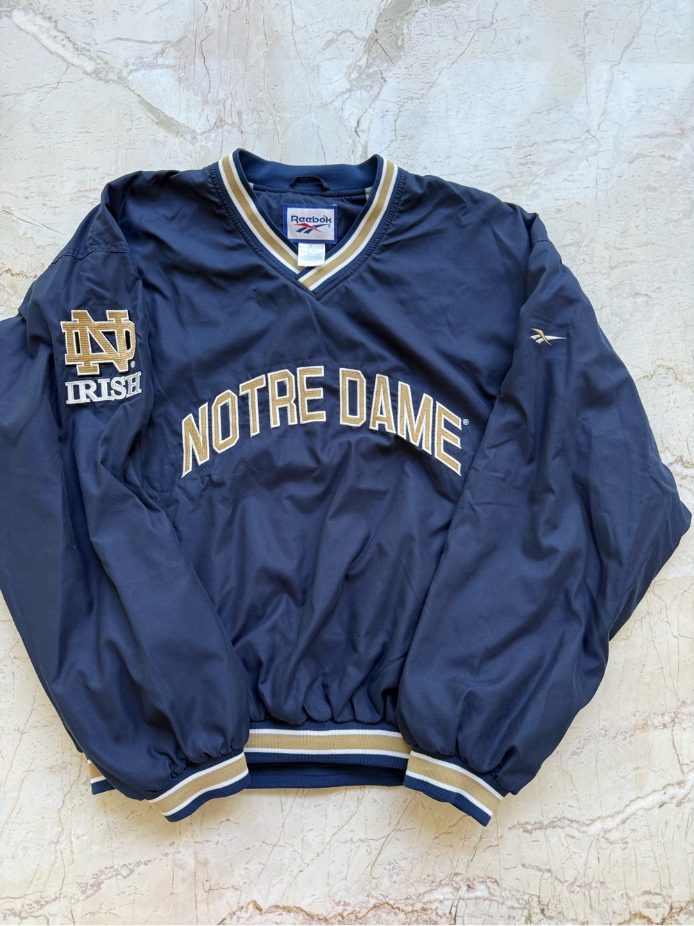 Reebok Navy and Gold Pullover Jacket